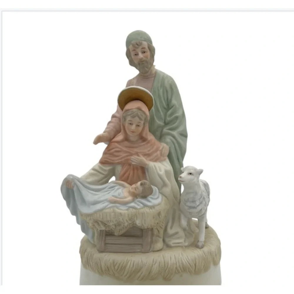 1983 Lefton Christopher Collection Musical Nativity‎ Away in a Manger Figurine